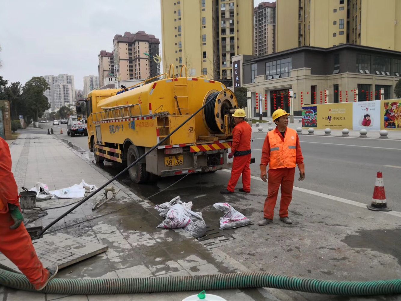 叉河镇排污管道清淤-管道清洗